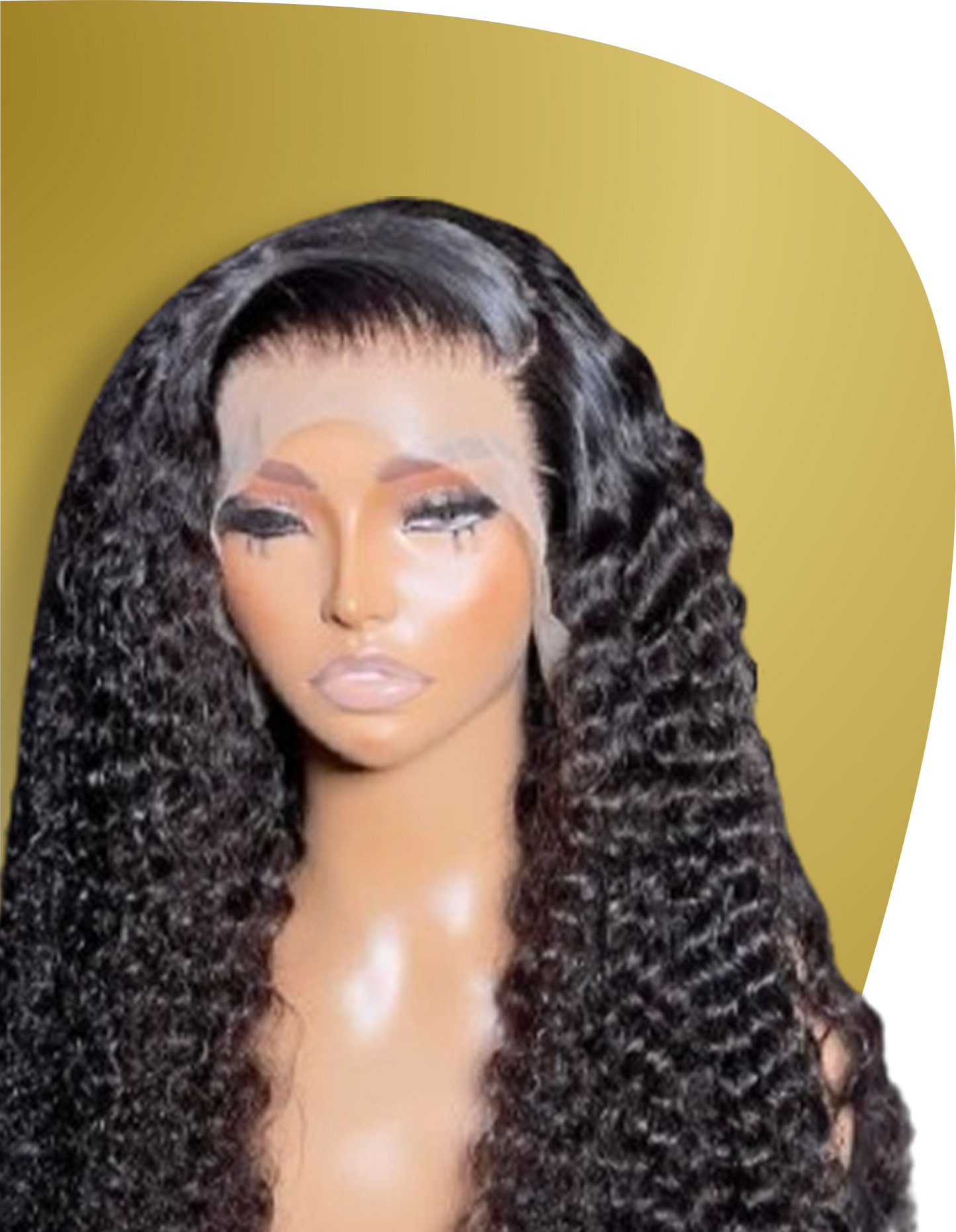 DEEP CURLY LACE FRONT WIG 16"