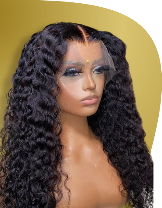 DEEP CURLY LACE FRONT WIG  14"