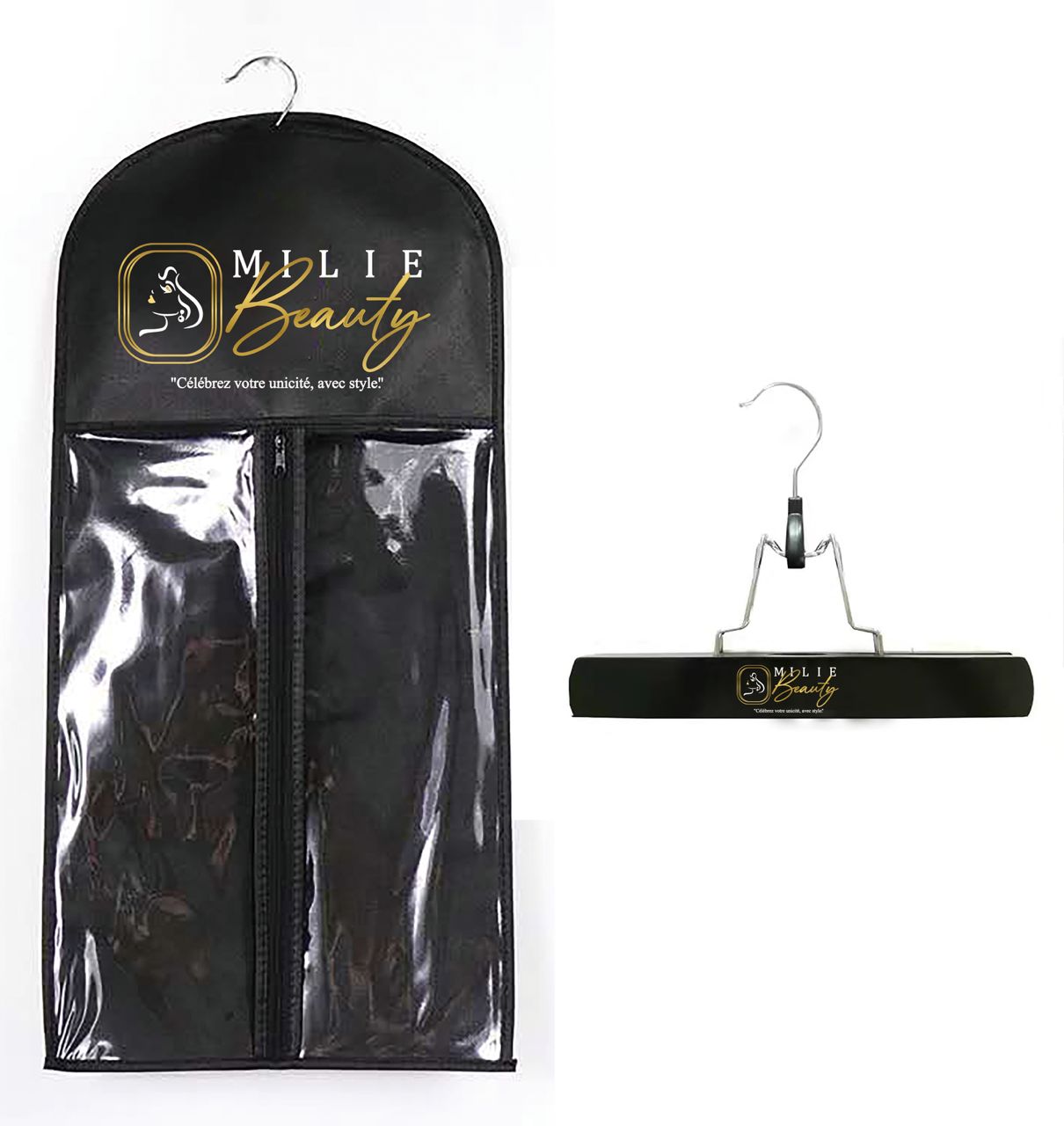 Housse de rangement & cintre pour perruques